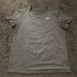 women’s grey dri fit nike tee